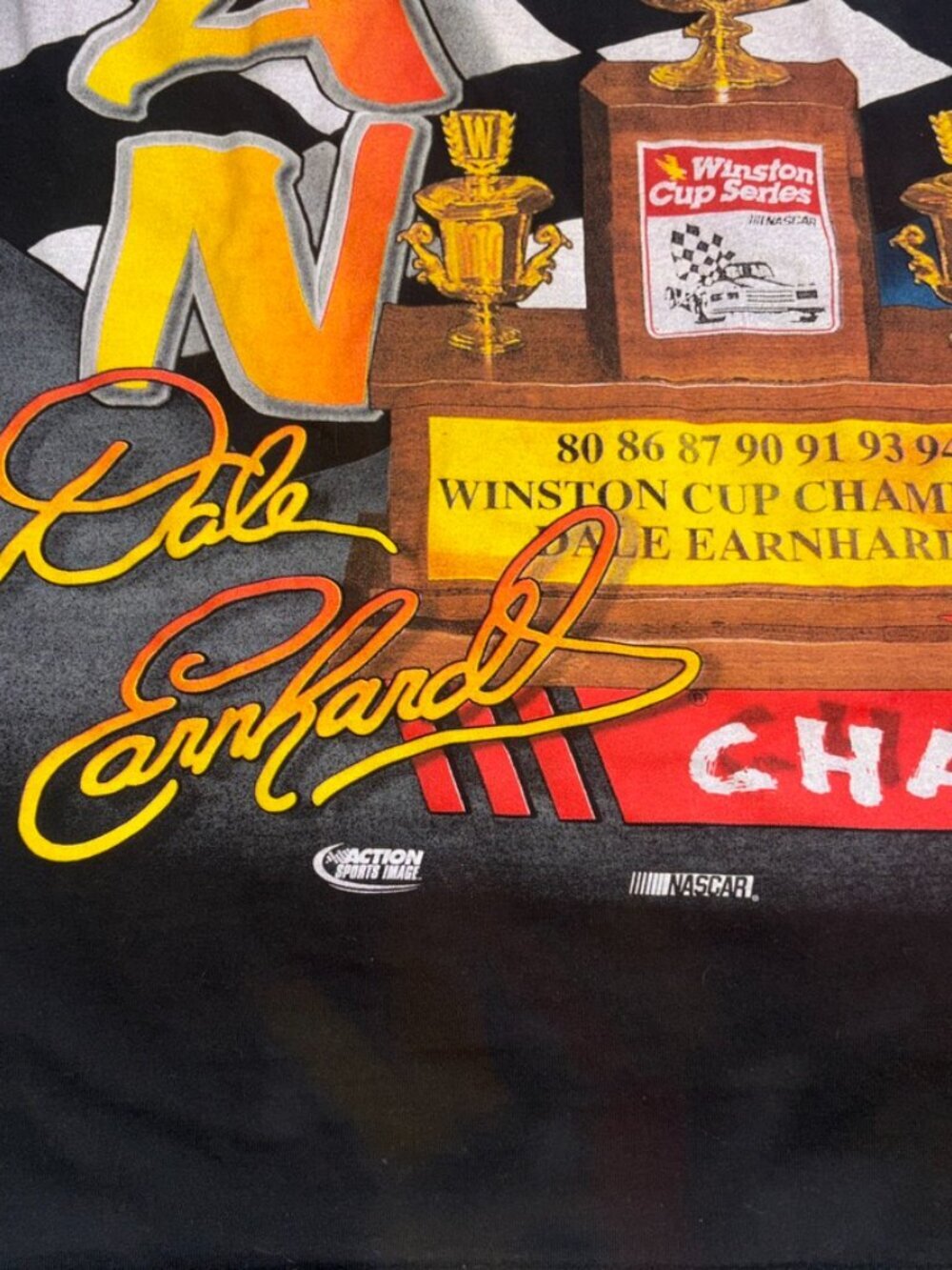 VINTAGE Dale Earnhardt Senior #3 All Over Print Intimidator Nascar Shirt L - Picture 5 of 11